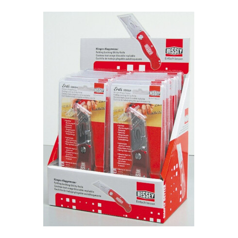 Bessey Couteau pliant à lame avec manche en aluminium