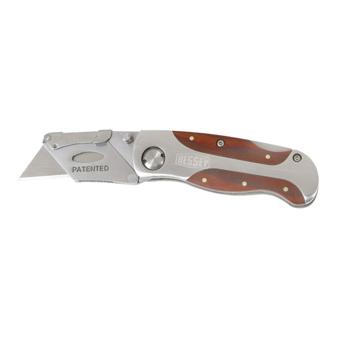 Bessey Couteau pliant à lame avec manche en bois Erdi
