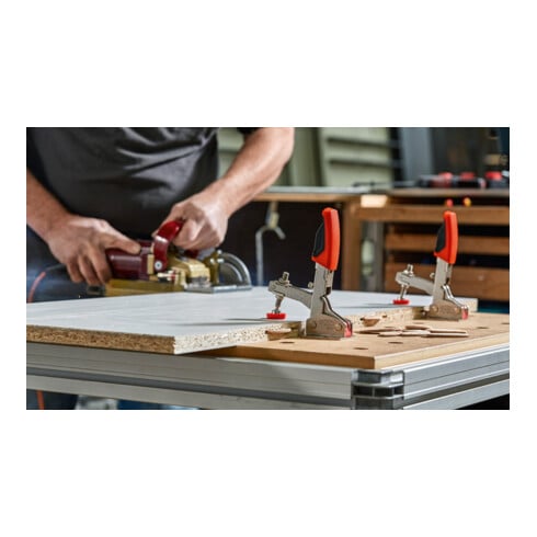 Bessey Dispositivo di fissaggio orizzontale STC-HH70 con set di accessori