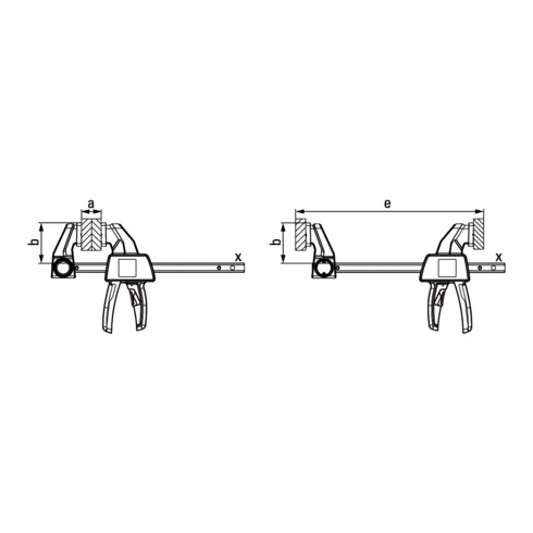 Bessey eenhandige klemmen set EZM-EZL set