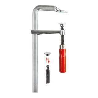 BESSEY Ganzstahl-Schraubzwinge GZ Holzgriff