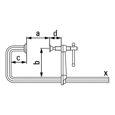 Bessey Hochleistungszwinge in U-Form STBU 500/175