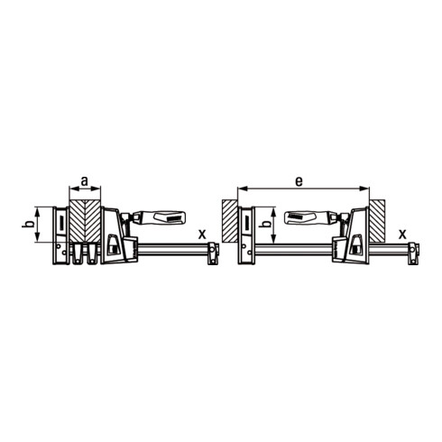 Bessey Korpuszwinge REVO KRE 2er Set 300/95