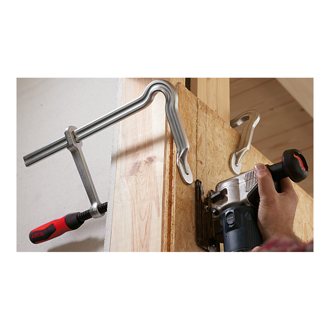 Bessey OMEGA-Schraubzwinge GMZ mit 2-Komponenten-Kunststoffgriff