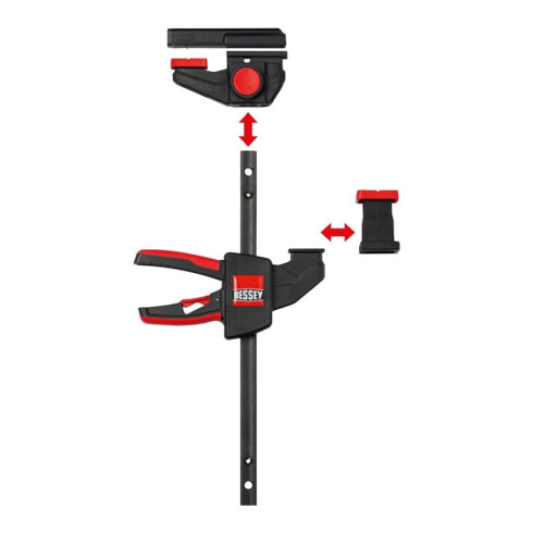 Bessey Serre-joint à une main 150x60mm / 120-310mm 2 pcs.