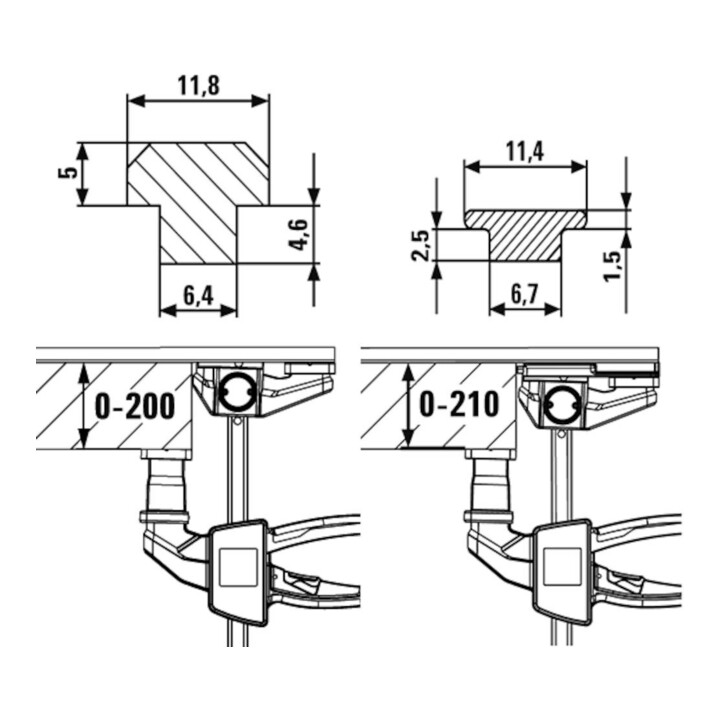 Bessey Serre-joint à une main 150x60mm / 120-310mm 2 pcs.
