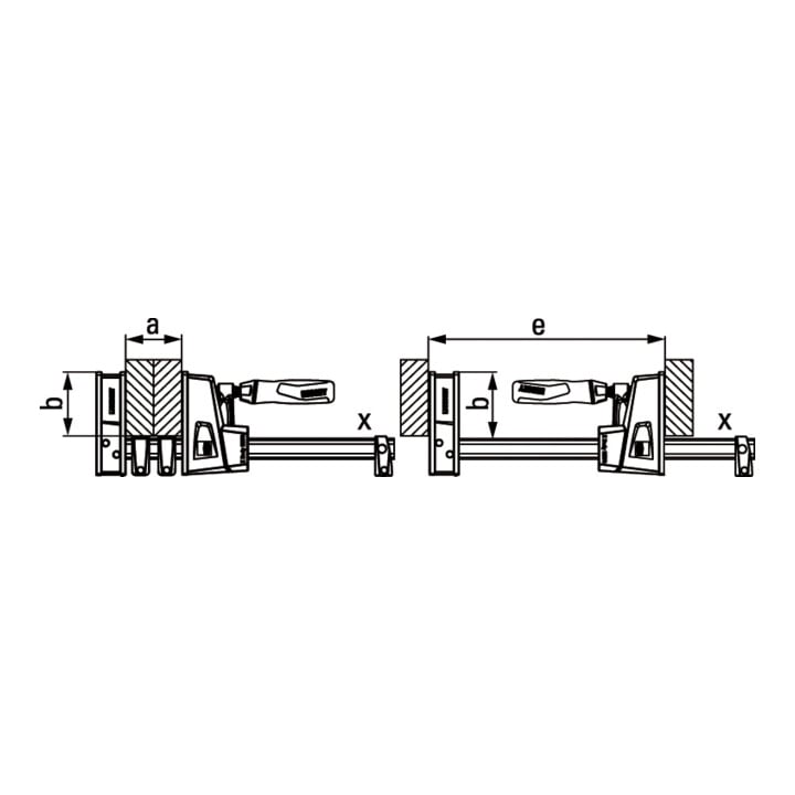 Bessey Serre-joint d'angle 2 pcs Nr.KRE60-2K-OH