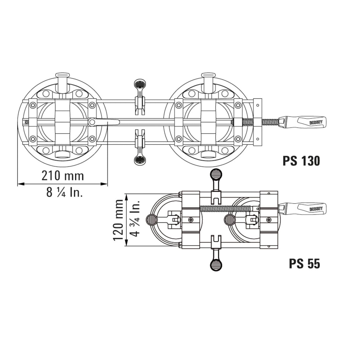 Bessey Tenditore di placca grande e robusto PS130
