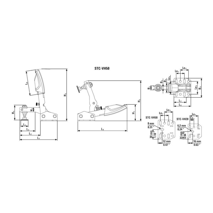Bessey Verticale Klem met Open Arm STC-VH Spanwijdte 40 mm