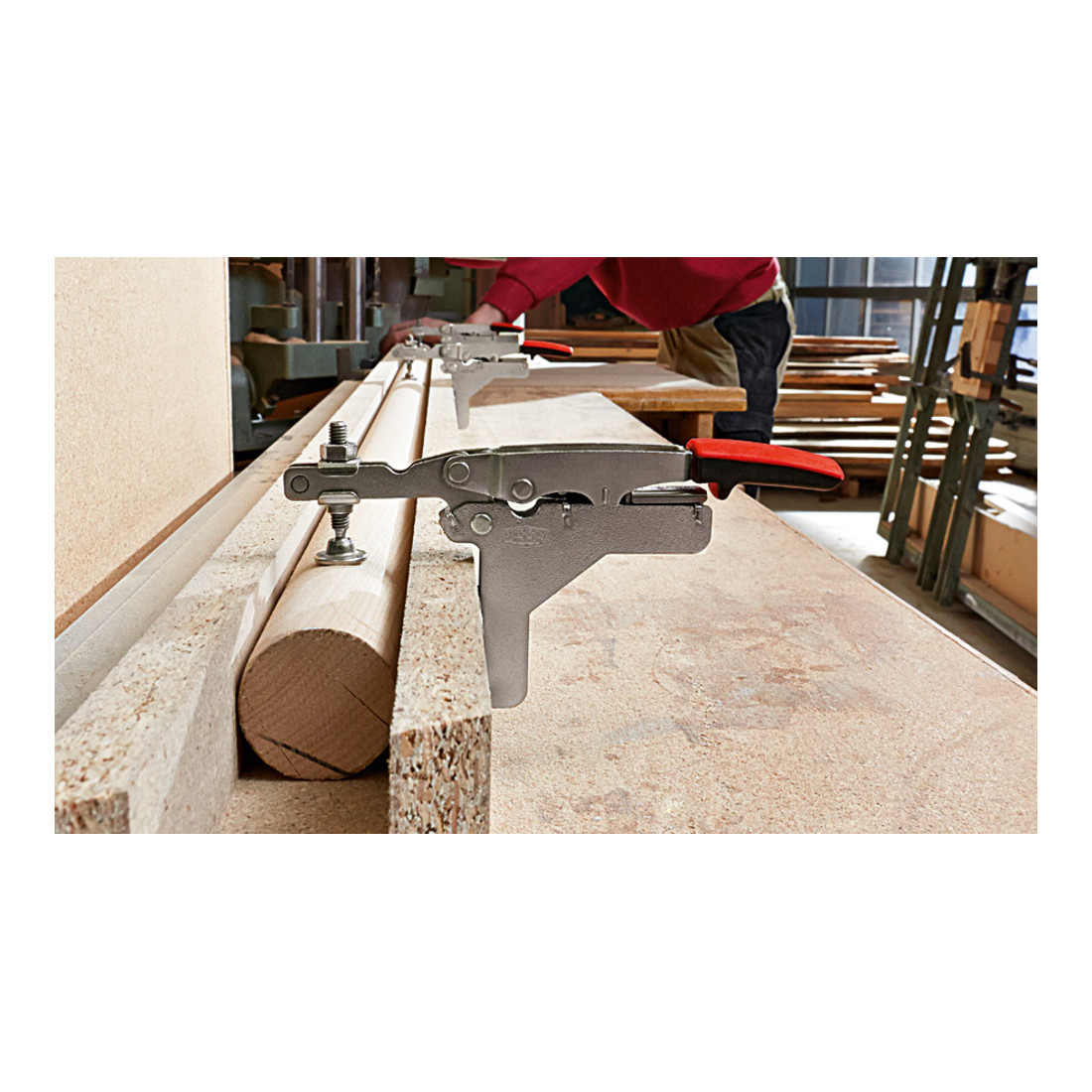 Bessey Waagrechtspanner mit offenem Arm u. abgew. Grundpl. STC-HA