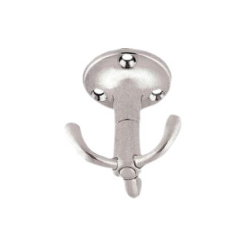 Bestla Format Patère triple pour vestiaire, chapeaux et manteaux, H58 × I mm, aluminium EV1 poli