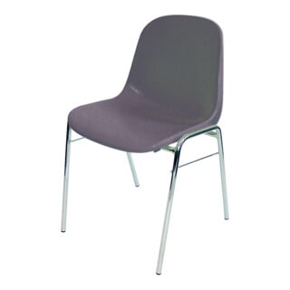 BETA Chaise coque chromé/anthracite
