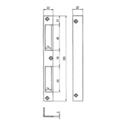 BEVER Plaque de fermeture d'angle 4 HAT 22x200x22 rond galvanisé-2