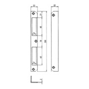 BEVER Plaque de fermeture d'angle 4 HAT 22x200x22 rond galvanisé-4