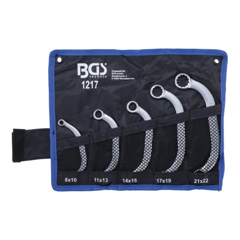 BGS Aanzet- en bloksleutelset 8x10 - 21x22 mm 5-delig.