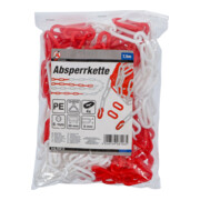 BGS Absperrkette, rot / weiß, 4 Karabiner, Kunststoff, 7,5 m-5