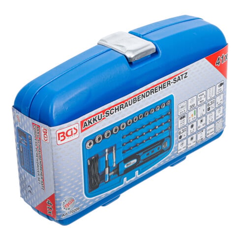 BGS accuschroevendraaier incl. bit- en doppenset 41 dlg.