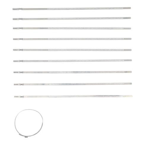 BGS Achsmanschetten-Schellen-Satz, Edelstahl, rostfrei, 7 mm, 50 - 120 mm, 10-tlg.