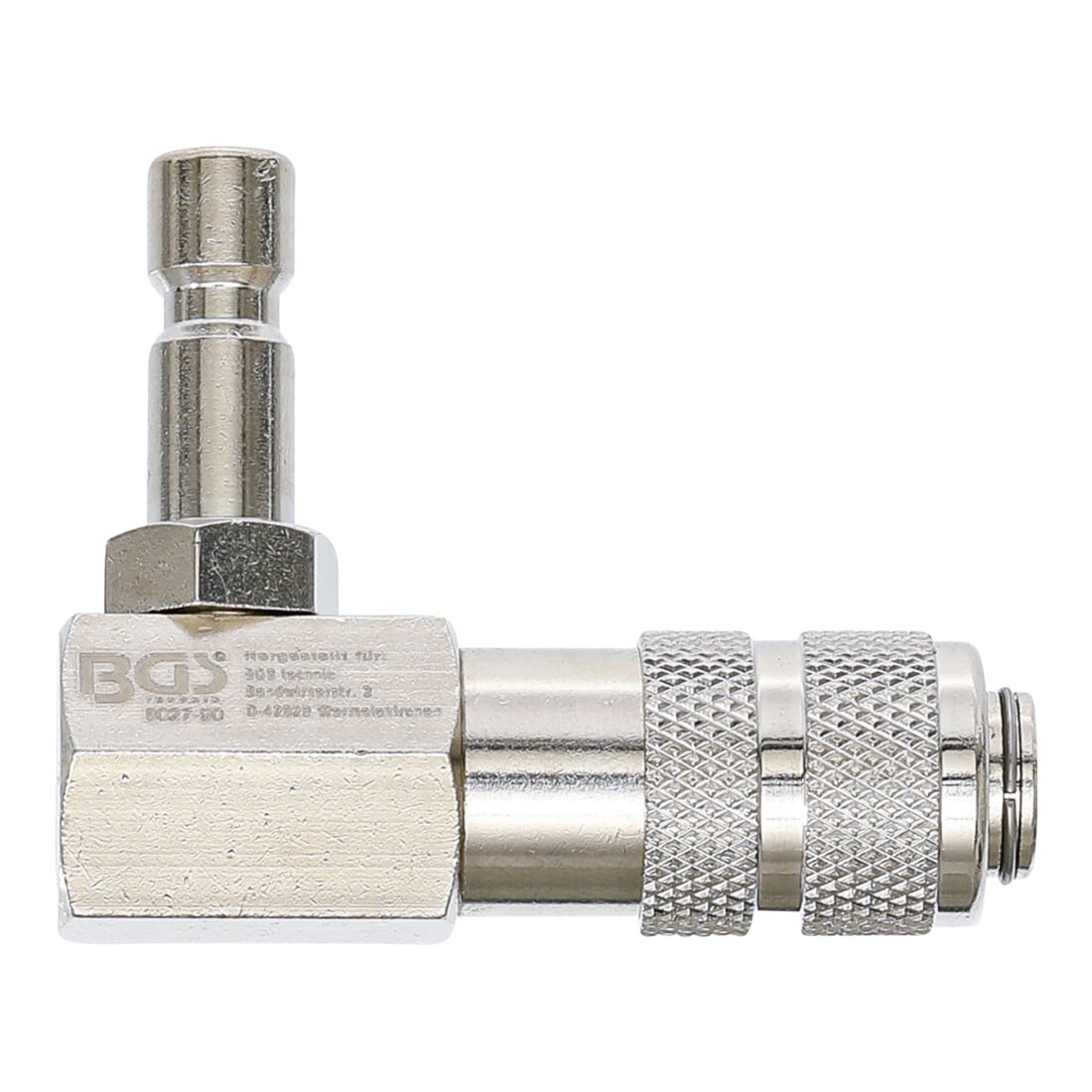 BGS Adaptateur à baïonnette pour système de refroidissement Coudé 90° Pour art. 8027/8098
