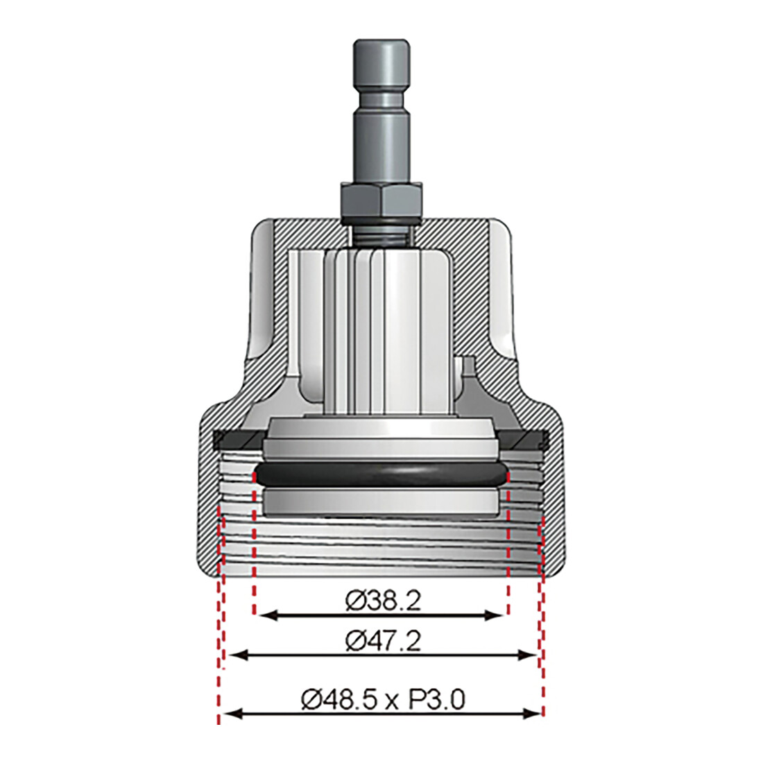 BGS Adaptateur no 18 pour art. 8027, 8098 pour VW