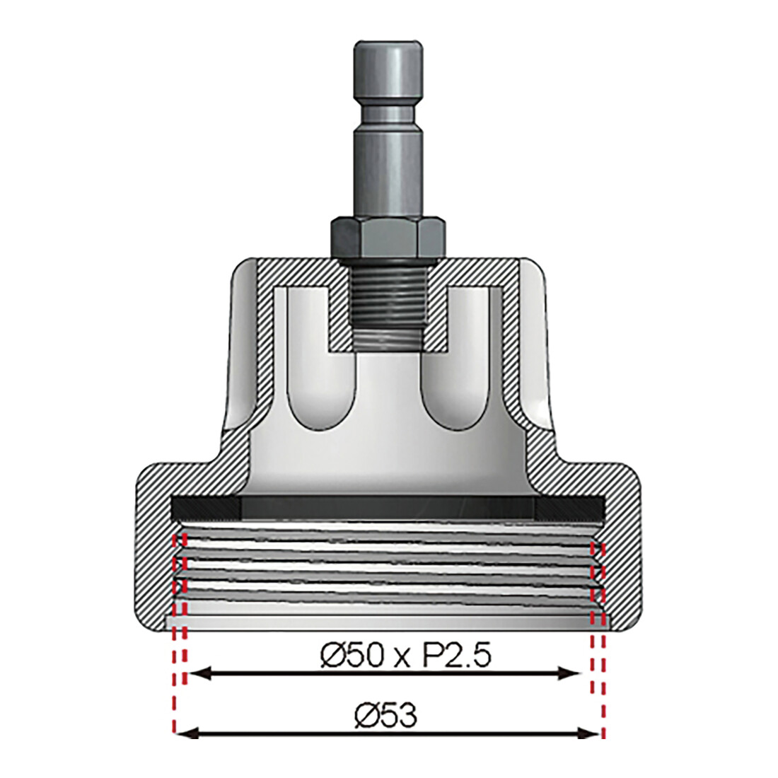 BGS Adaptateur no 6 pour art. 8027, 8098 pour Daewoo, Ford, Jaguar, Jeep, Land Rover, Mercedes-Benz, Pontiac, Porsche, Saab