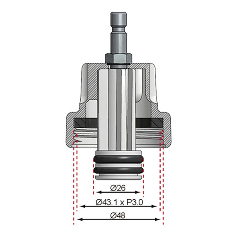 BGS Adaptateur no 7 pour art. 8027, 8098 pour Alfa Romeo, Citroën, Fiat, Mini, Peugeot, Renault, Saab