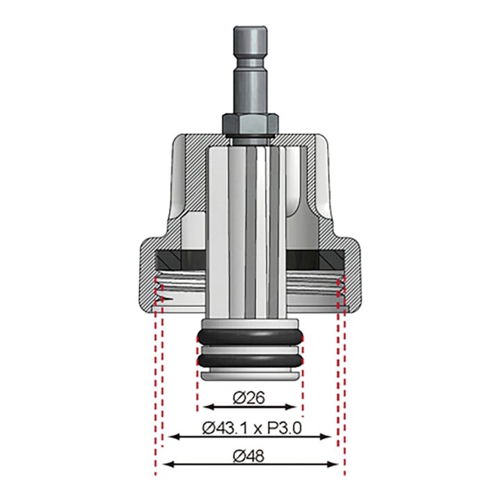 BGS Adaptateur no 7 pour art. 8027, 8098 pour Alfa Romeo, Citroën, Fiat, Mini, Peugeot, Renault, Saab