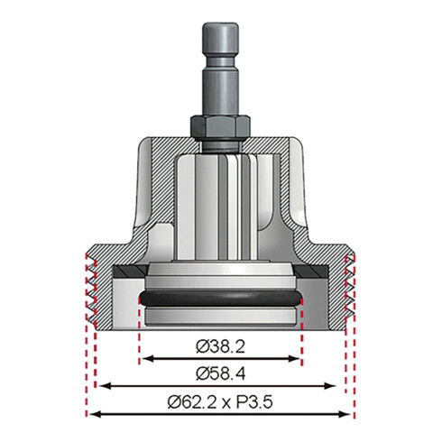 BGS Adaptateur no 9 pour art. 8027, 8098 pour Audi, BMW, Porsche, VW