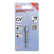 BGS Adaptateur pour perceuses empreinte six pans mâle 6,3 mm (1/4") sur carré mâle 10 mm (3/8")-3