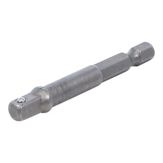 BGS Adaptateur pour perceuses empreinte six pans mâle 6,3 mm (1/4") sur carré mâle 6,3 mm (1/4")