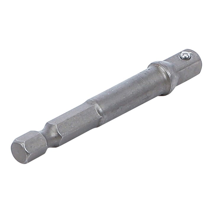 BGS Adaptateur pour perceuses empreinte six pans mâle 6,3 mm (1/4") sur carré mâle 6,3 mm (1/4")