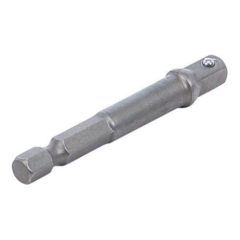 BGS Adaptateur pour perceuses empreinte six pans mâle 6,3 mm (1/4") sur carré mâle 6,3 mm (1/4")