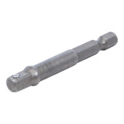 BGS Adapter für Bohrmaschinen 9685-1, Antrieb Außensechskant 6,3 mm (1/4") / Abtrieb Außenvierkant 6,3 mm (1/4")