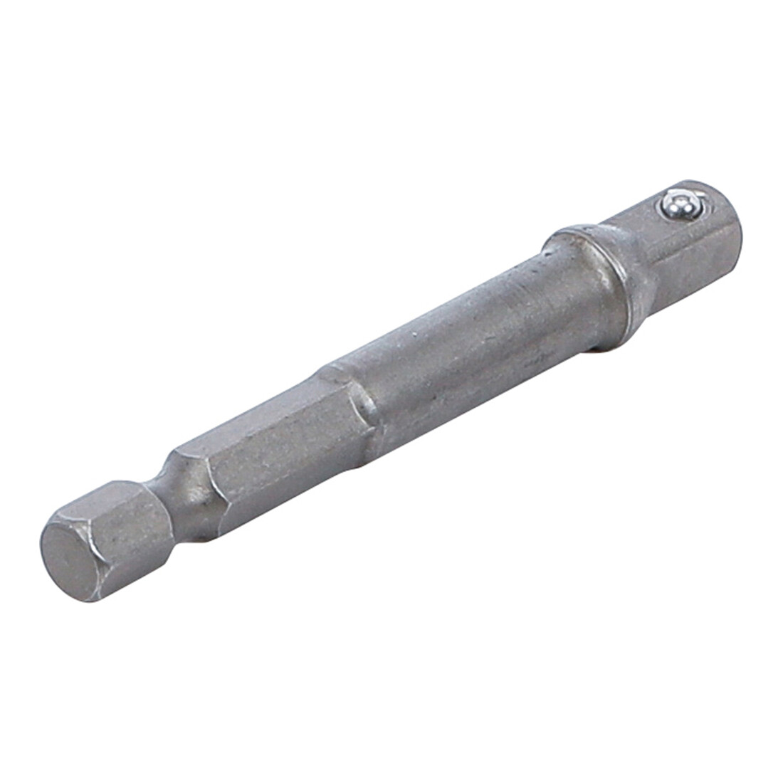 BGS Adapter für Bohrmaschinen 9685-1, Antrieb Außensechskant 6,3 mm (1/4") / Abtrieb Außenvierkant 6,3 mm (1/4")