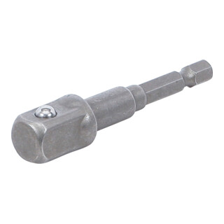 BGS Adapter für Bohrmaschinen 9685-3, Antrieb Außensechskant 6,3 mm (1/4") / Abtrieb Außenvierkant 12,5 mm (1/2")