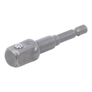 BGS Adapter für Bohrmaschinen 9685-3, Antrieb Außensechskant 6,3 mm (1/4") / Abtrieb Außenvierkant 12,5 mm (1/2")