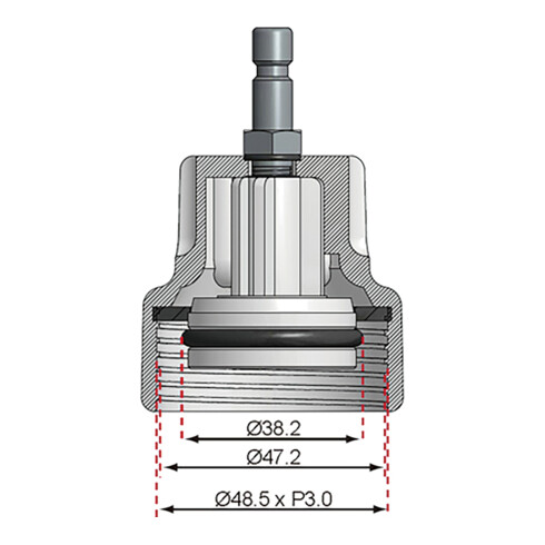 BGS Adapter Nr. 18 für Art. 8027, 8098 8027-18, für VW