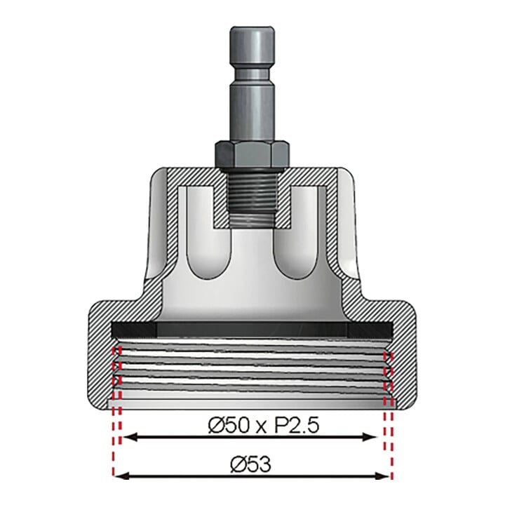BGS Adapter Nr. 6 für Art. 8027, 8098 8027-6, für Daewoo, Ford, Jaguar, Jeep, Land Rover, Mercedes-Benz, Pontiac, Porsche, Saab