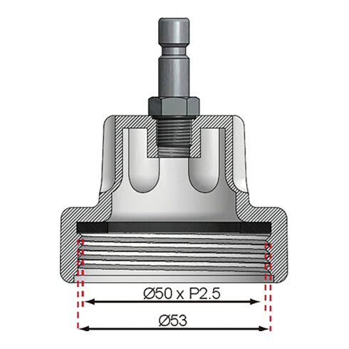 BGS Adapter nr. 6 voor BGS 8027, 8098 | voor Daewoo, Ford, Jaguar, Jeep, Land Rover, Mercedes-Benz, Pontiac, Porsche, Saab