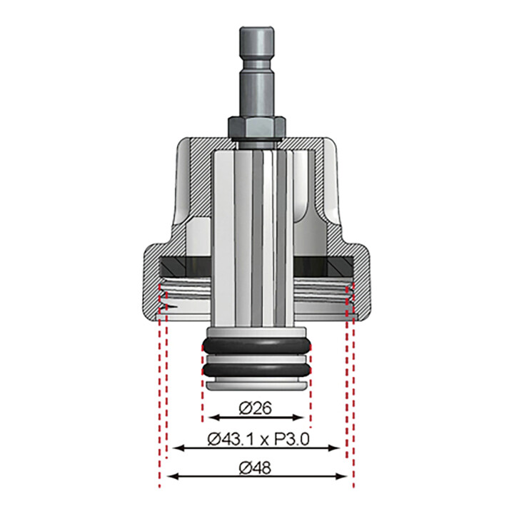 BGS Adapter nr. 7 voor BGS 8027, 8098 | voor Alfa Romeo, Citroën, Fiat, Mini, Peugeot, Renault, Saab