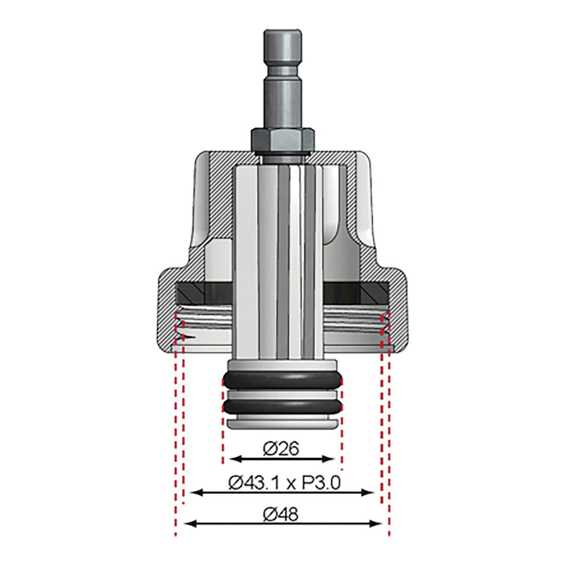 BGS Adapter nr. 7 voor BGS 8027, 8098 | voor Alfa Romeo, Citroën, Fiat, Mini, Peugeot, Renault, Saab