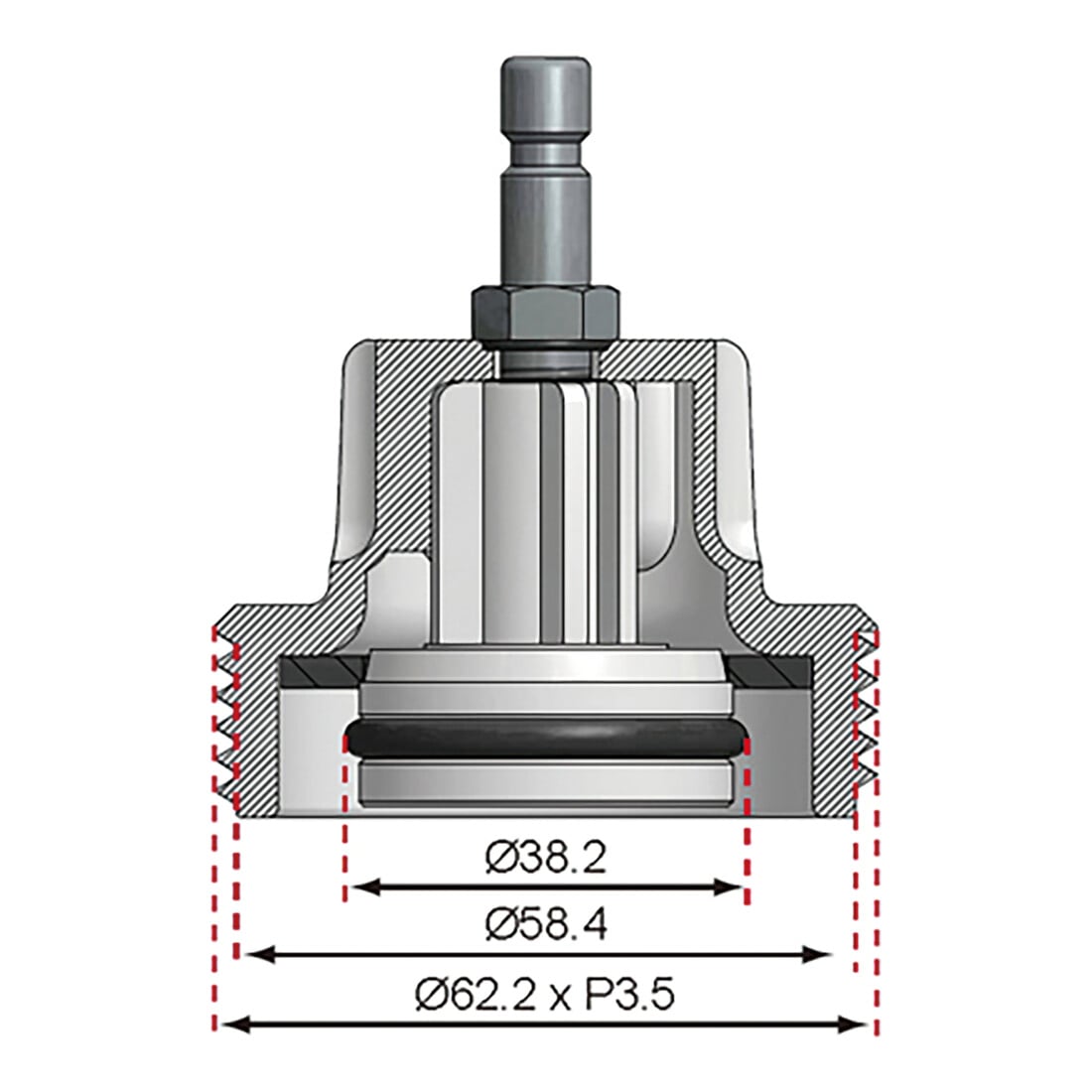 BGS Adapter Nr. 9 für Art. 8027, 8098 8027-9, für Audi, BMW, Porsche, VW