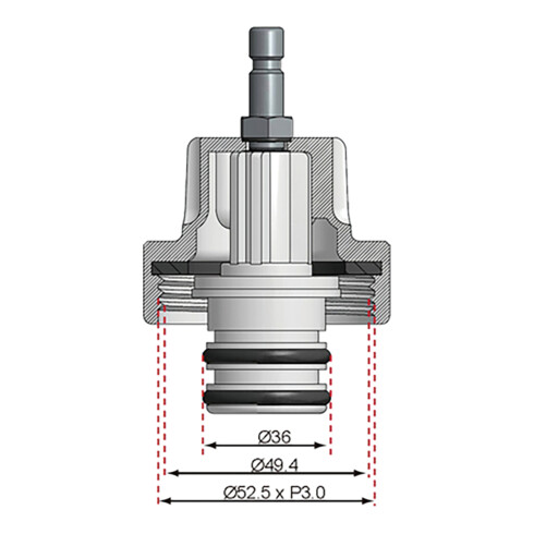 BGS Adattatore 21 per BGS 8027, 8098, per Fiat, Opel, Saab