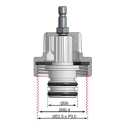 BGS Adattatore 21 per BGS 8027, 8098, per Fiat, Opel, Saab-5