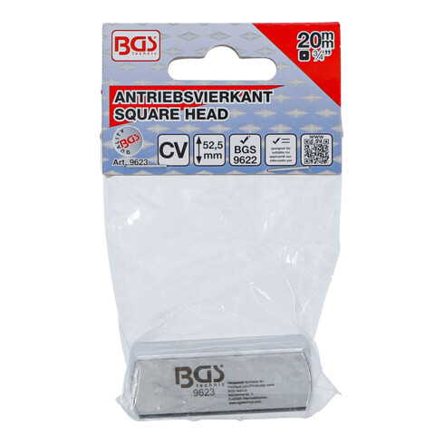 BGS Adattatore doppio quadro 20 mm (3/4"), per BGS 9622