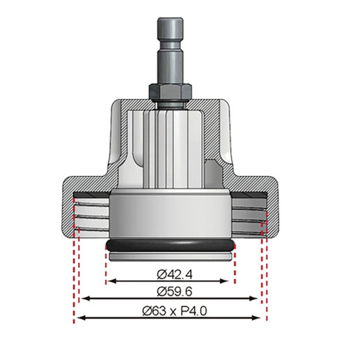 BGS Adattatore n. 13 per BGS 8027, 8098, per Chrysler, Mercedes-Benz