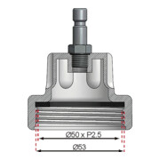 BGS Adattatore n. 6 per BGS 8027, 8098, per Daewoo, Ford, Jaguar, Jeep, Land Rover, Mercedes-Benz, Pontiac, Porsche, Saab-5