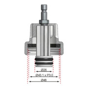 BGS Adattatore n. 7 per BGS 8027, 8098, per Alfa Romeo, Citroën, Fiat, Mini, Peugeot, Renault, Saab-5
