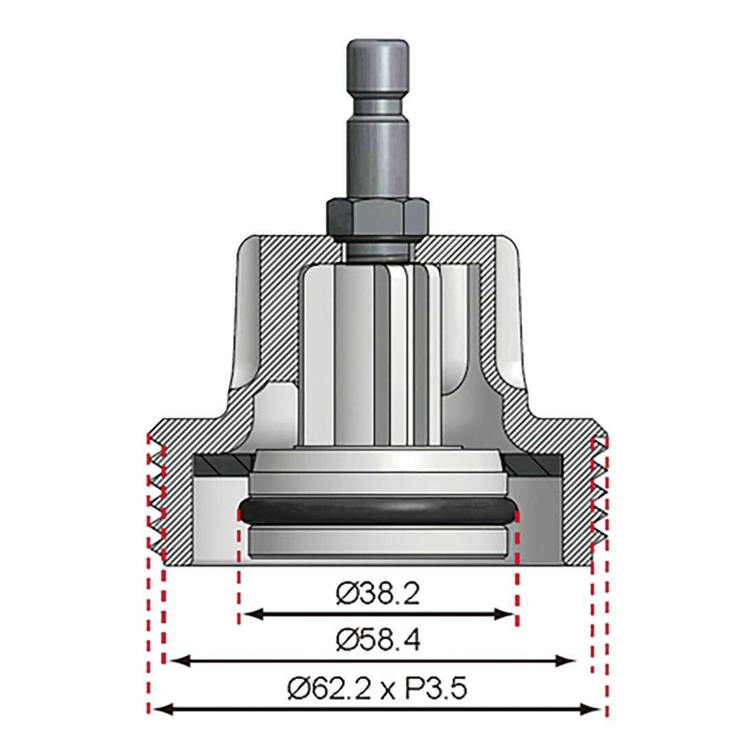 BGS Adattatore n. 9 per BGS 8027, 8098, per Audi, BMW, Porsche, VW