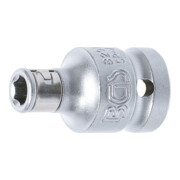 BGS Adattatore per bit con sfera di fissaggio, quadro interno 12,5mm esagono incassato 6,3mm